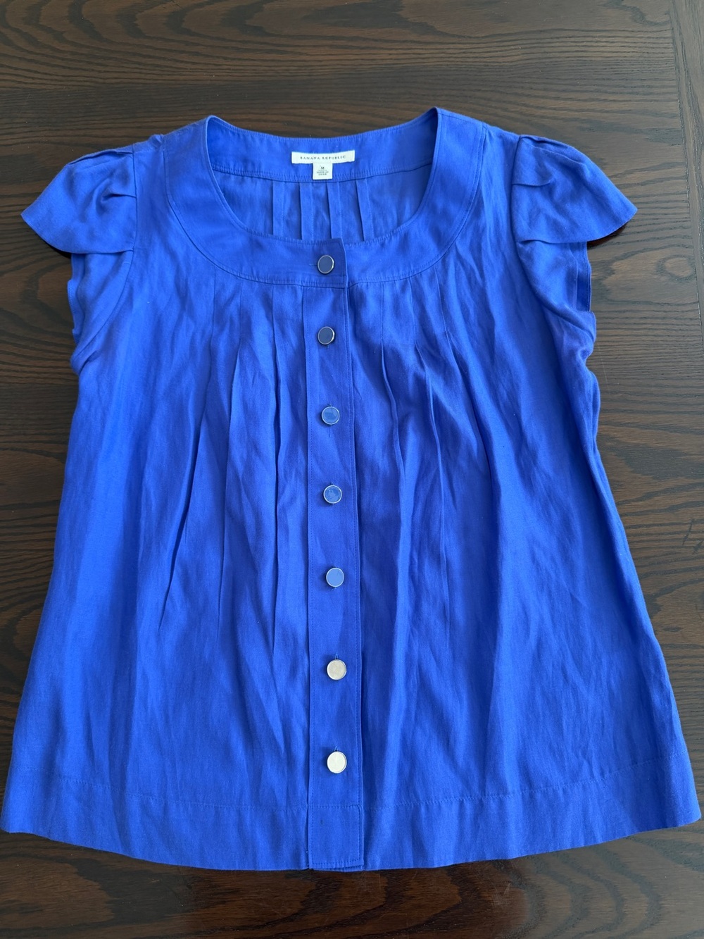 Banana Republic Button-Front Petal Sleeve Blouse
